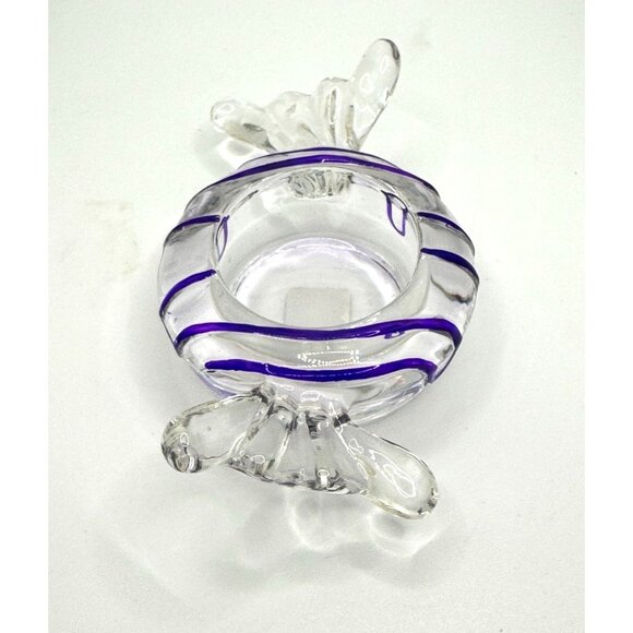 PartyLite Jollyville Tealight Candle Holder With Purple Swirl Design - Picture 3 of 9